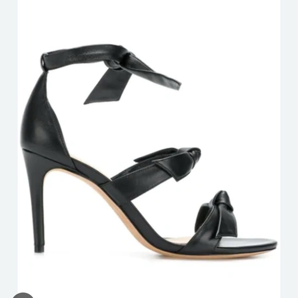 Gianna Sandal Alexandre Birman 37.5 black leather bows